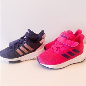 2 Pair Size 6 Toddler Girl Adidas Shoes